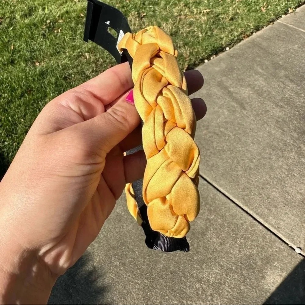 Butter Yellow Braided Headband NWT - Picture 7 of 8